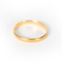 22ct GOLD WEDDING RING, Birmingham 1922, 2.4gms, ring size Q/R