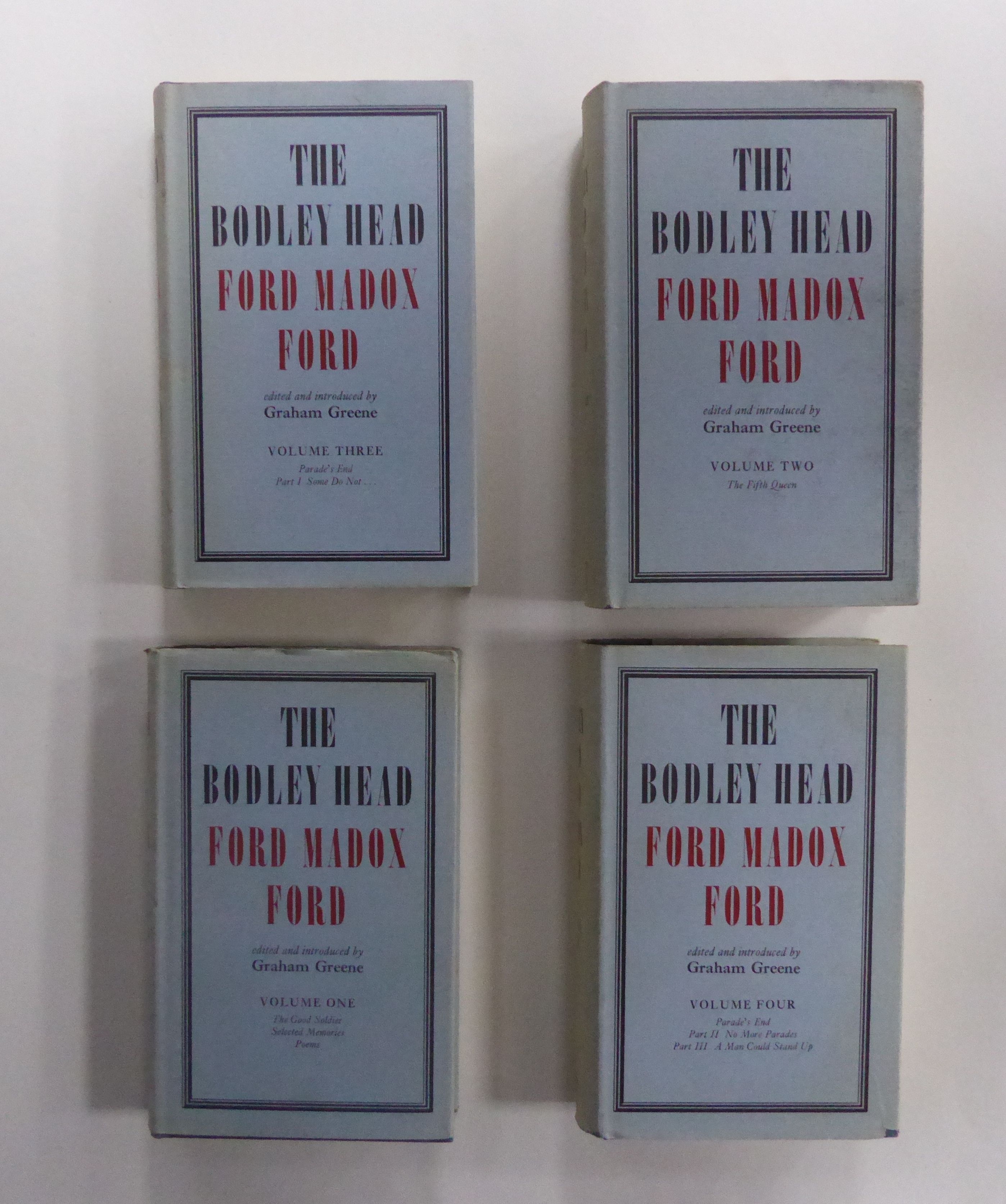 Graham Greene - Ford Maddox Ford, 4 vol, pub Bodley Head, 1980 reprint. All four volumes in