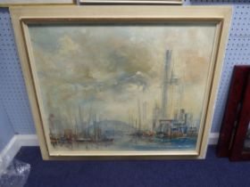 HARRY B SUTCLIFFE (MODERN) OIL PAINTINGS ON BOARD, THREE 'Inner Quay' Signed & dated (19)70 lower