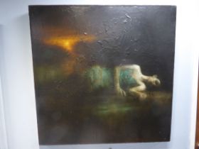 MARK DEMSTEADER (1963) OIL ON CANVAS ‘Arcadia’ Signed with initials, further signed and titled to