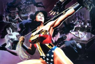 ALEX ROSS (b.1970) FOR DC COMICS ARTIST SIGNED LIMITED EDITION COLOUR PRINT ON CANVAS ‘Wonder
