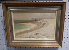 IOLA SPAFFORD (1930) OIL ON BOARD ‘Penmon, North Wales’ Signed, titled to ‘Tib Lane Gallery,