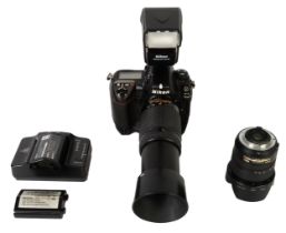 NIKON D2XS PROFESSIONAL DIGITAL SLR CAMERA, with Nikon ED AF Nikkor 70-300mm 1:4 – 5.6D LENS;