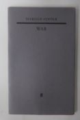 Harold Pinter - War, pub Faber and Faber, UK 1ST Edition, 2003, PB. This edition, SIGNED by Harold