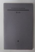 Harold Pinter - War, pub Faber and Faber, UK 1ST Edition, 2003, PB. This edition, SIGNED by Harold