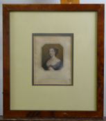AFTER SIR PETR LELY SET OF THREE NINETEENTH CENTURY COLOURED BOOKPLATE ENGRAVINGS Female