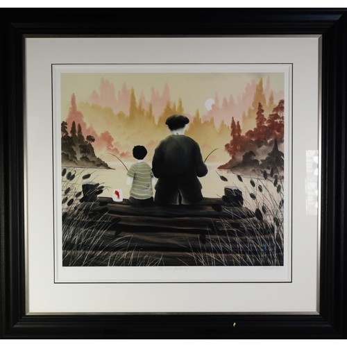 MACKENZIE THORPE (b.1956) ARTIST SIGNED LIMITED EDITION COLOUR PRINT ‘All Our Yesterdays’, (80/195), - Image 2 of 2