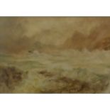UNATTRIBUTED (NINETEENTH CENTURY BRITISH SCHOOL) WATERCOLOUR Ship wreck off the coat Unsigned 4 ½” x