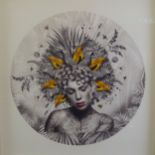 MATT HERRING (MODERN) ARTIST SIGNED LIMITED EDITION CIRCULAR COLOUR PRINT ‘Awakening’ (45/195)