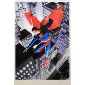ALEX ROSS (b.1970) FOR DC COMICS ARTIST SIGNED LIMITED EDITION COLOUR PRINT ON BOX CANVAS ‘