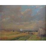 ERIC GODDARD (1909-1993) OIL ON CANVAS Harvesting scene Signed and dated (19)41 14 ½” x 18 ¾” (36.