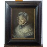 UNATTRIBUTED (NINETEENTH CENTURY) OIL ON RELINED CANVAS Bust length portrait of an elderly lady with