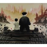 MACKENZIE THORPE (b.1956) ARTIST SIGNED LIMITED EDITION COLOUR PRINT ‘All Our Yesterdays’, (80/195),