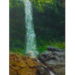 J E MARKEY (TWENTIETH/ TWENTY FIRST CENTURY) OIL PAINTING ‘An Impression of Mallyan Spout’