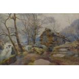 JOHN BARTON (LATE NINETEENTH/ TWENTIETH CENTURY) WATERCOLOUR ‘The Old Water Mill’ Signed, titled