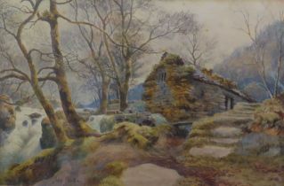 JOHN BARTON (LATE NINETEENTH/ TWENTIETH CENTURY) WATERCOLOUR ‘The Old Water Mill’ Signed, titled