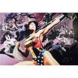 ALEX ROSS (b.1970) FOR DC COMICS # ARTIST SIGNED LIMITED EDITION COLOUR PRINT ON CANVAS ‘Wonder
