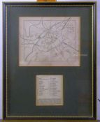 'PLAN OF THE PRINCIPAL STREETS AND RAILWAYS IN MANCHESTER 1839', with existing railways and railways