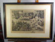 WALTER DENDY SADLER FIVE ARTIST AND ENGRAVER SIGNED ETCHINGS INCLUDING: Uninvited Guests THREE