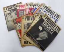 THIRTY SEVEN 1960's 'PRIVATE EYE' MAGAZINES (37)