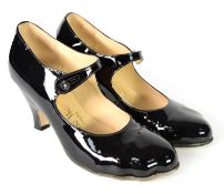 VIVIENNE WESTWOOD: Pair of patent leather kitten heel shoes, size 6