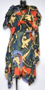 VIVIENNE WESTWOOD GOLD LABEL: Four piece interchangeable large batik print outfit including long