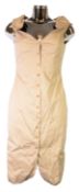 VIVIENNE WESTWOOD GOLD LABEL: Long khaki sleeveless cotton/nylon blend button down dress, size 10