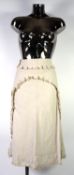 VIVIENNE WESTWOOD ANGLOMANIA: Khaki A-line skirt with ragged hemline, size 42