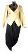 VIVIENNE WESTWOOD ANGLOMANIA: Khaki double-breasted single button dress jacket, cut on the bias,