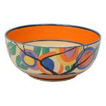 A Clarice Cliff bowl decorated with 'Circle Tree' design