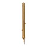 An Edwardian gold combined pen and propelling pencil