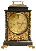 A late Regency patinated bronze bracket clock by Adams of Lombard Street c.1830-5