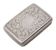 An early Victorian silver vinaigrette