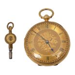 A Victorian 18ct gold open faced pocket watch