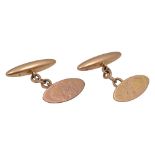 A pair of 15ct gold cufflinks