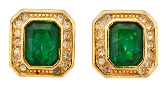 A pair of paste earrings by Christian Dior