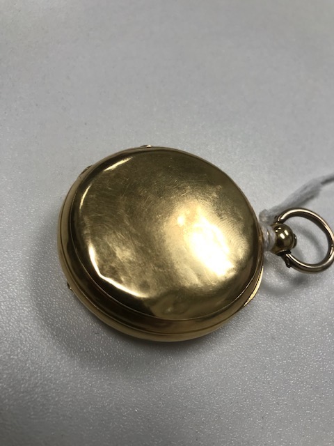 An unusual Victorian 18ct gold ''By Royal Letters Patent" hinge winding pocket watch c.1880 - Image 6 of 6