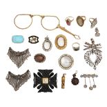 A collection of 19th century and later paste and other jewellery