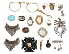A collection of 19th century and later paste and other jewellery