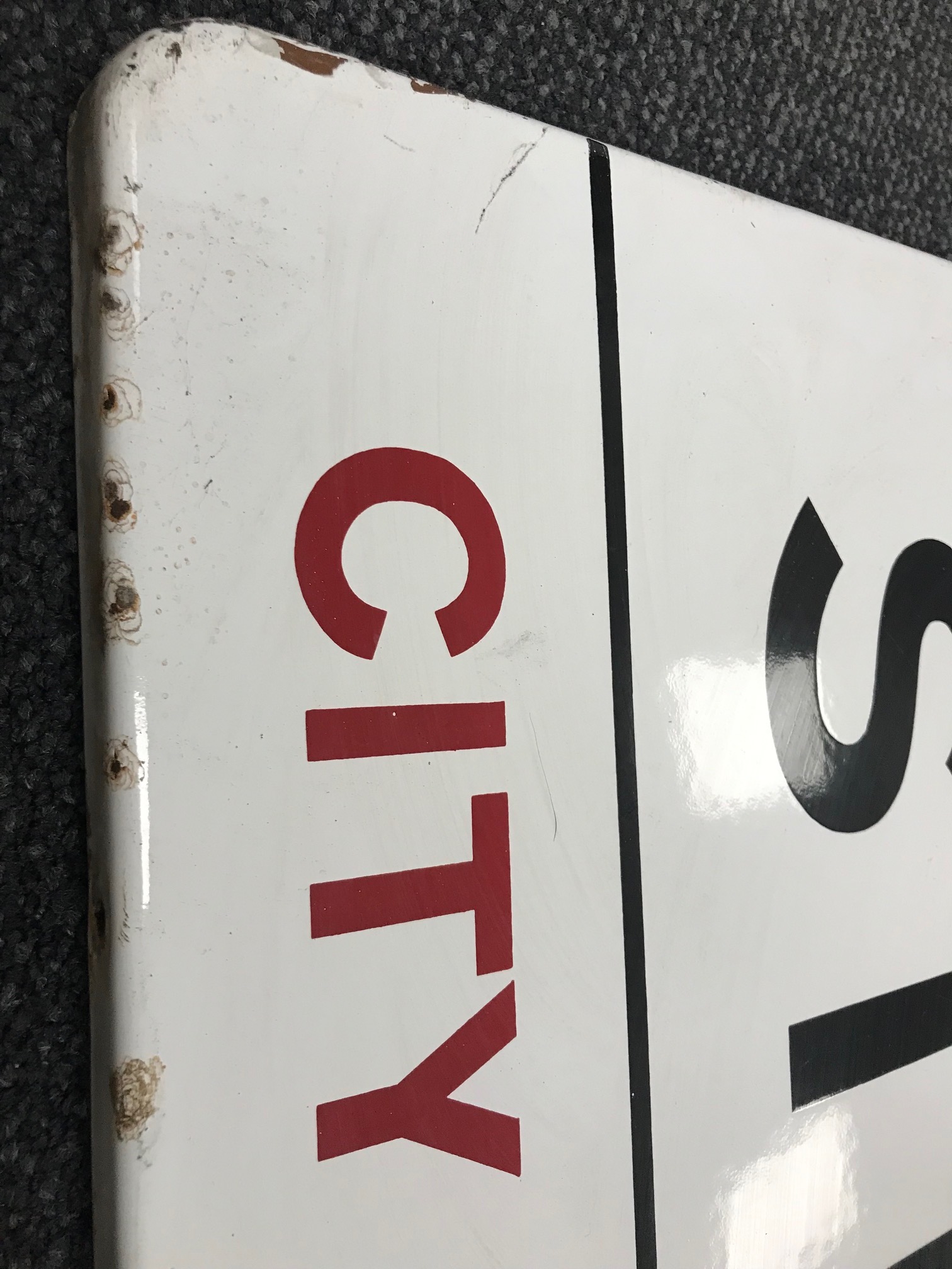 An enamelled iron street sign for the Strand WC2, City of Westminster - Image 2 of 3