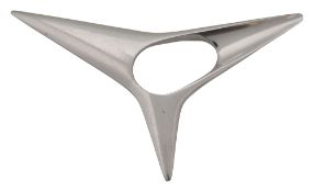 A Georg Jensen silver modernist brooch No 342 designed by Henning Koppel