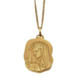 A Italian Virgin Mary pendant