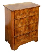 A South German fruitwood chest of drawers
