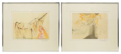 After Salvadore Dali (Spanish, 1904 - 1989) Two lithographic prints