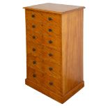 A Victorian satin birch chest of drawers