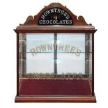 A Rowntree's Chocolate glazed display cabinet