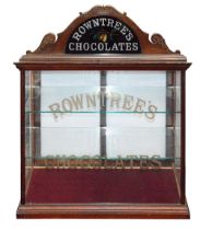 A Rowntree's Chocolate glazed display cabinet