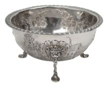 An Irish Victorian silver sugar bowl