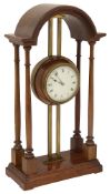 A late Victorian mahogany descending rack gravity mantle timepiece c.1900