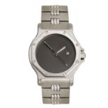 Cartier. A lady's Santos Octagon stainless steel wristwatch Ref: 2965